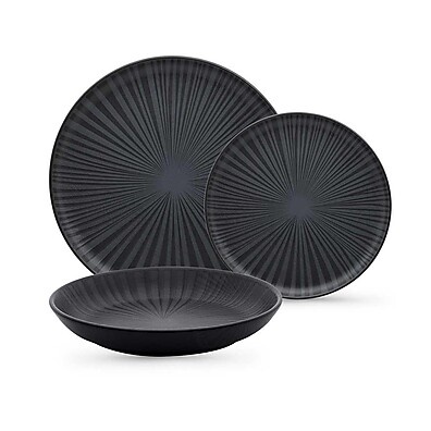 Aparelho de Jantar 18 Peças Oxford Flat Ônix