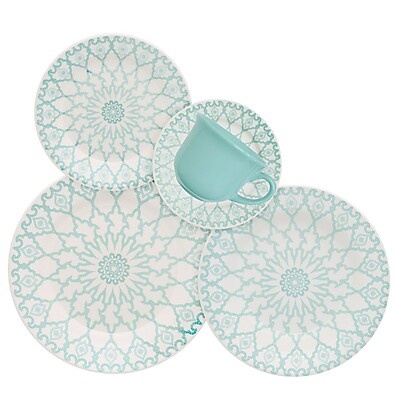 Aparelho de Jantar e Chá 30 Peças Donna Mandala – Elegância em Cerâmica