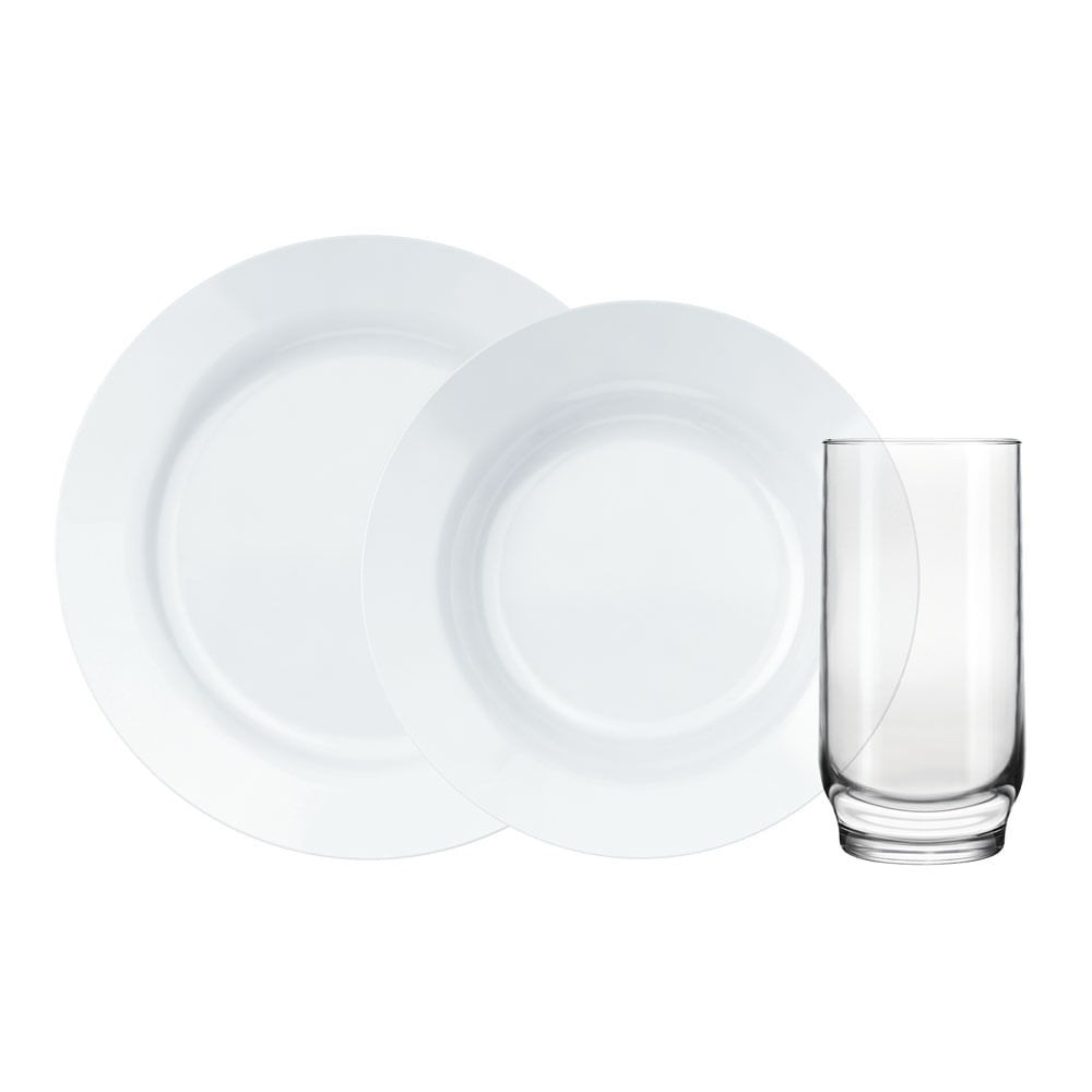 Aparelho de Jantar Nadir Opaline: 12 Peças Elegantes
