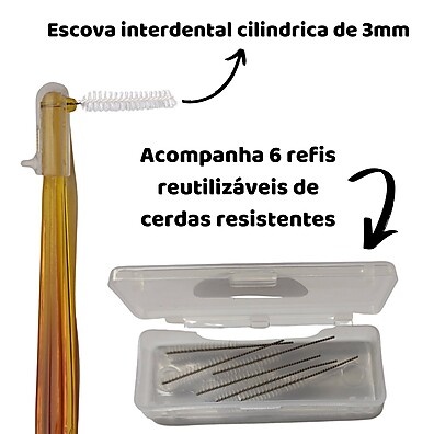 Escova Interdental 2 em 1: Limpeza Total do Aparelho!
