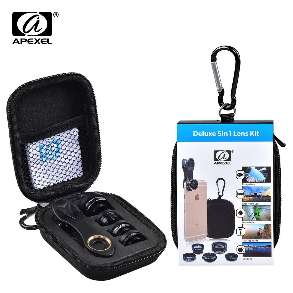 Apexel DG5: Kit Lentes Câmera 5 em 1