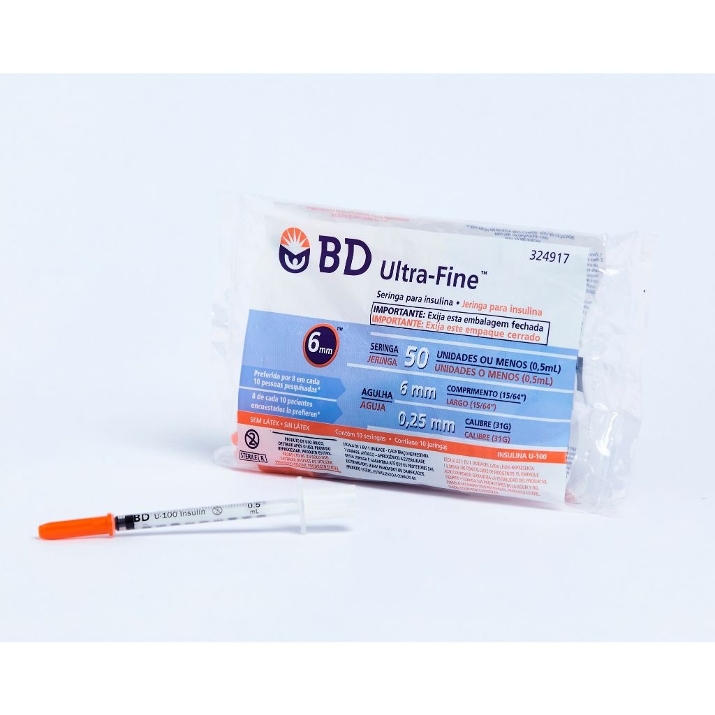 Seringa BD Ultra-Fine 6mm 50UI: Conforto e Precisão na Aplicação