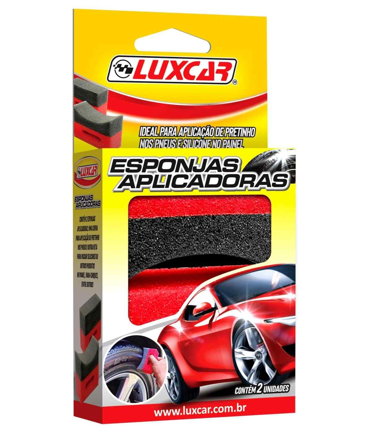 Kit 2 Esponjas Luxcar: Aplicação Perfeita de Pretinho e Silicones