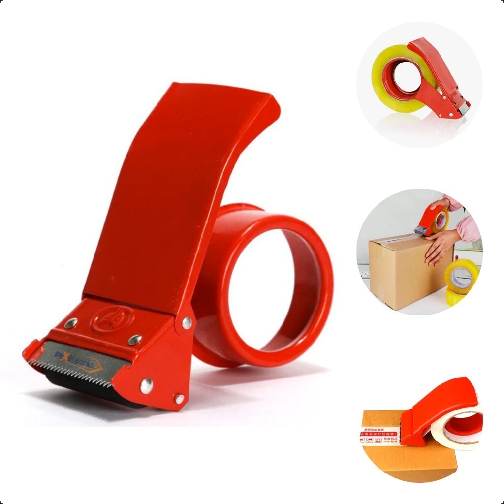 Aplicador de Fita Vermelho: Feche Caixas Rápido!