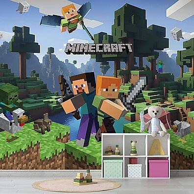 Papel de Parede Minecraft AL 01: Como Medir e Aplicar
