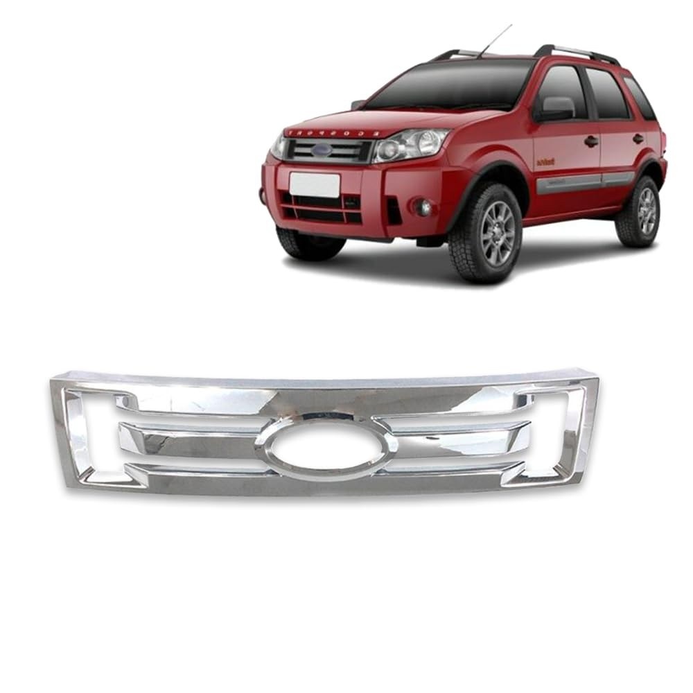 Aplique Cromado para Grade Dianteira Ford EcoSport 2010-2012 | Kit Estilo e Proteção