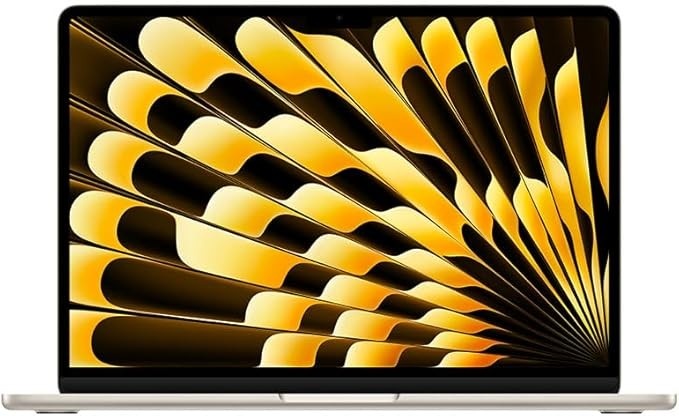 Apple 2024 MacBook Air (de 13 polegadas, Chip M3 da Apple com CPU de oito núcleos e GPU de dez núcleos, 8GB Memória unificada, de 512 GB) - Estelar