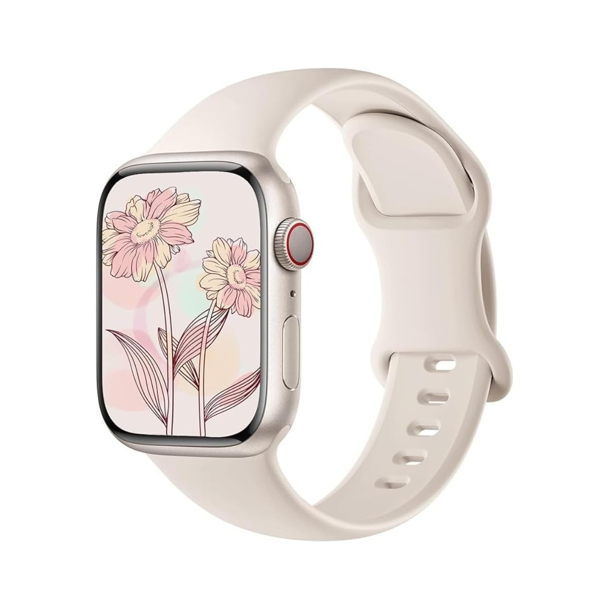 Pulseira esportiva de silicone exclusiva compatível com Apple Watch de 40 mm, 38 mm, 41 mm, 44 mm, 45 mm, 42 mm e 49 mm pulseira macia à prova d'água patentiada xsmart® para iWatch séries SE Ultra 9, 8, 7, 6, 5, 4, 3, 2 e 1