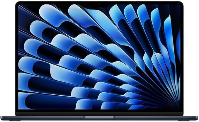 Apple 2024 MacBook Air (de 15 polegadas, Processador M3 da Apple com CPU 8‑core e GPU 10‑core, 24GB Memória unificada, 512 GB) - Meia-noite