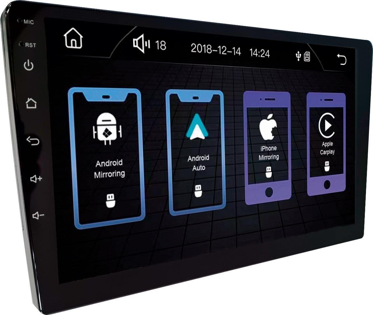 Central Multimídia Roadstar RS908BR Slim 9" com Apple CarPlay e Android Auto