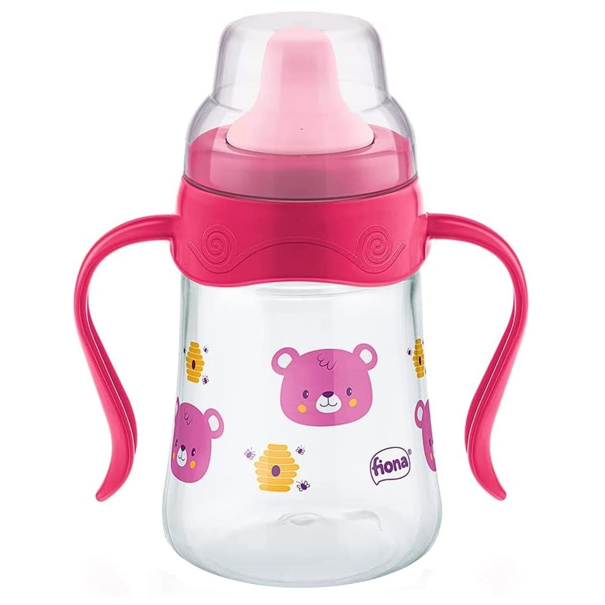 Caneca Aprendizado Fiona 180ml Rosa - Auxílio Ideal para Bebês Ingerirem Líquidos Sozinhos