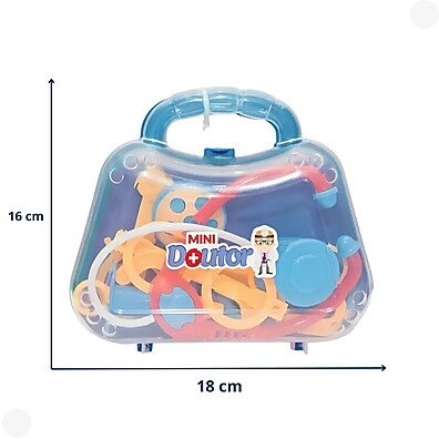 Maleta Médico Infantil Azul com Acessórios - Diversão & Aprendizado