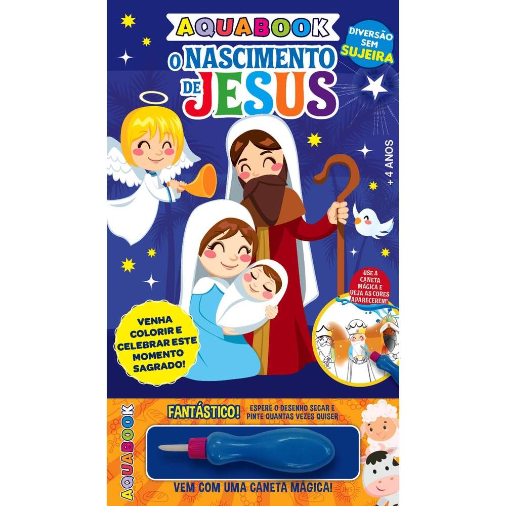 Aqua Book Jesus: A Bíblia para Colorir com Magia!