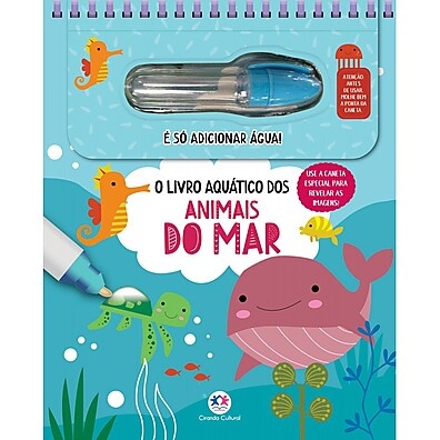 Aquabook Animais do Mar: O Livro Mágico que Pinta com Água!