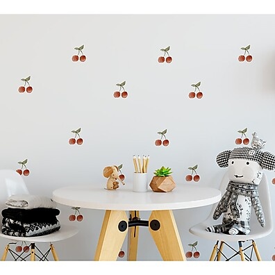 Adesivos de Parede Cerejas: Decore com Aquarela!