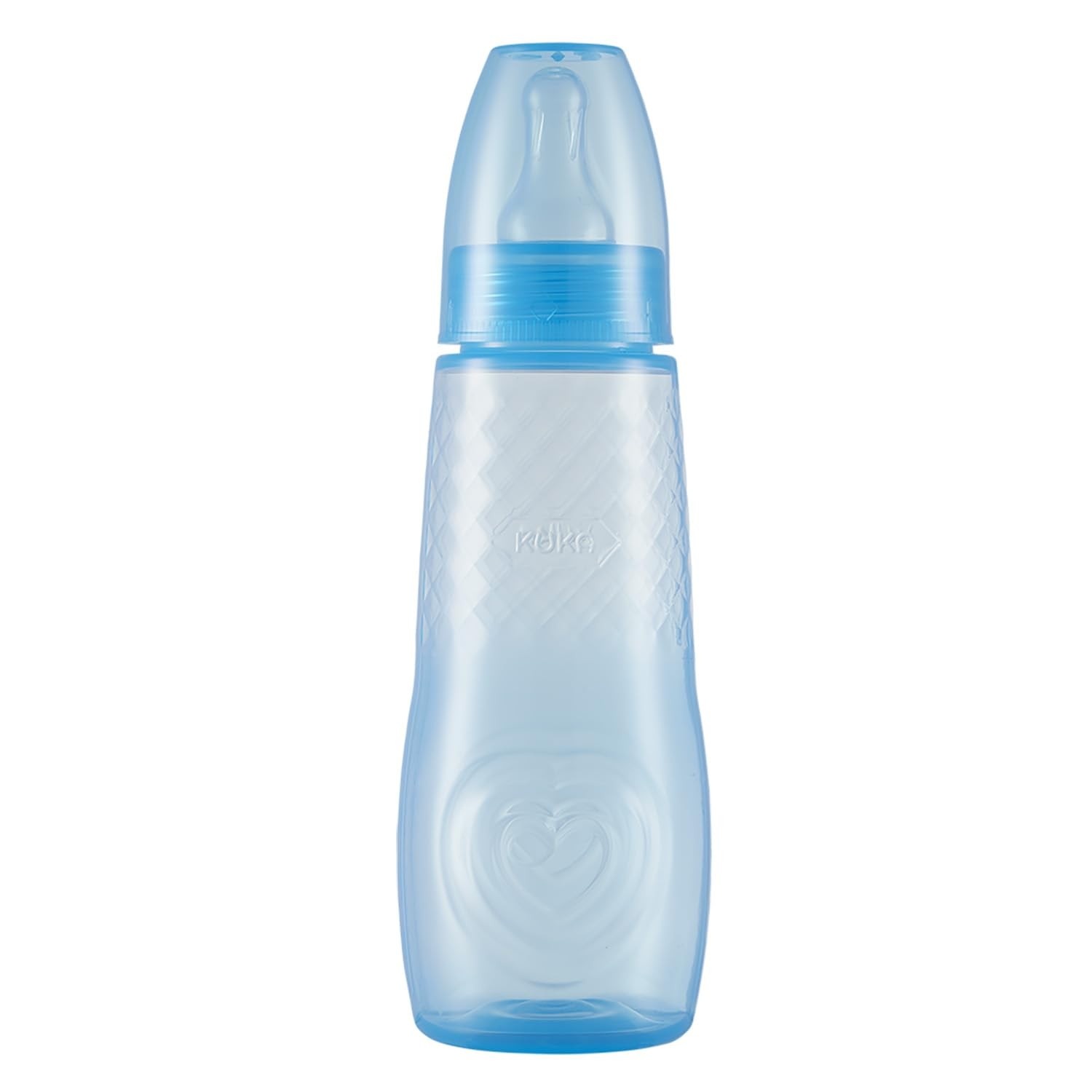 Mamadeira Kuka 250ml Aquarela Azul - Bico Universal e Design Texturizado