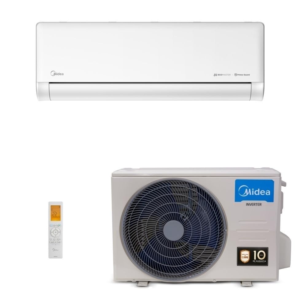 Ar Condicionado Split Hi Wall Inverter 18000 Btus Ecomaster Midea com Tecnologia AI e Gás R32