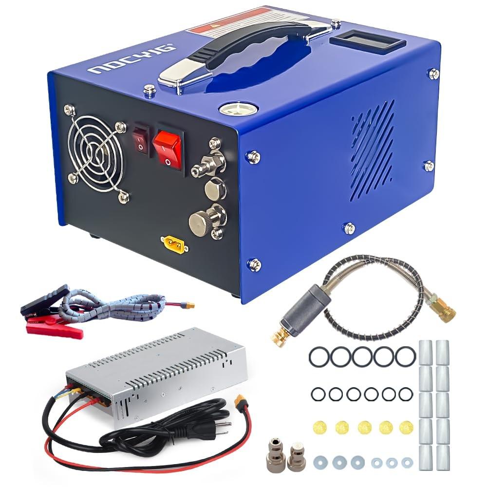 Compressor de Ar PCP 4500PSI 12V/110V - Portátil e Potente para Paintball e Scuba