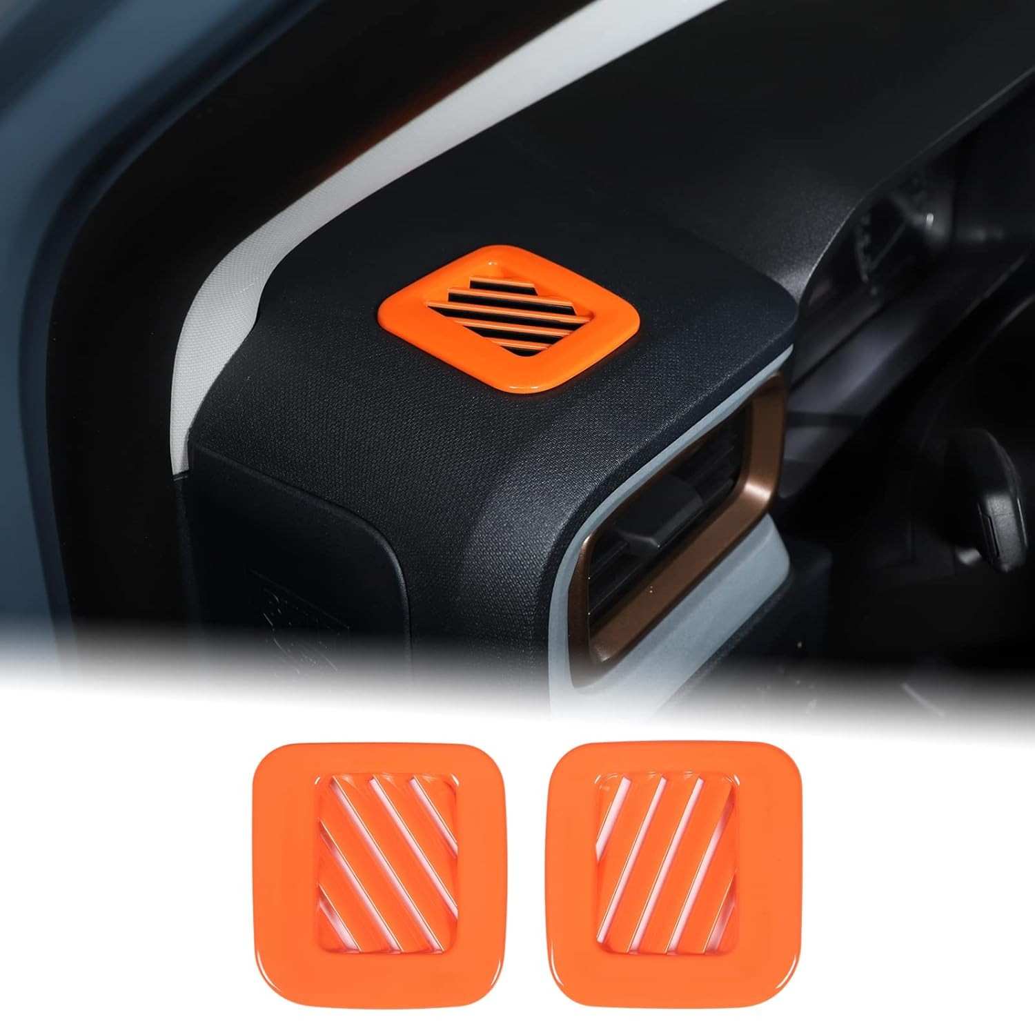 Acabamento Tampa Saída Ar Condicionado Lateral para Ford Maverick 2022-2025 | Moldura Decorativa A/C Painel Central