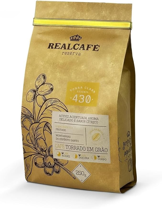 Café Especial Torrado Em Grãos Realcafé Reserva 430 - Torra Clara - 100% Arábica - 250g