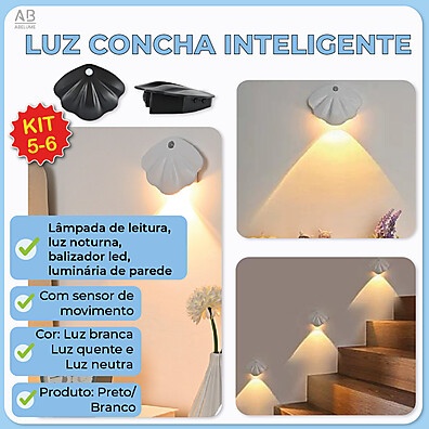 Arandela LED Concha Inteligente com 3 Tons de Luz