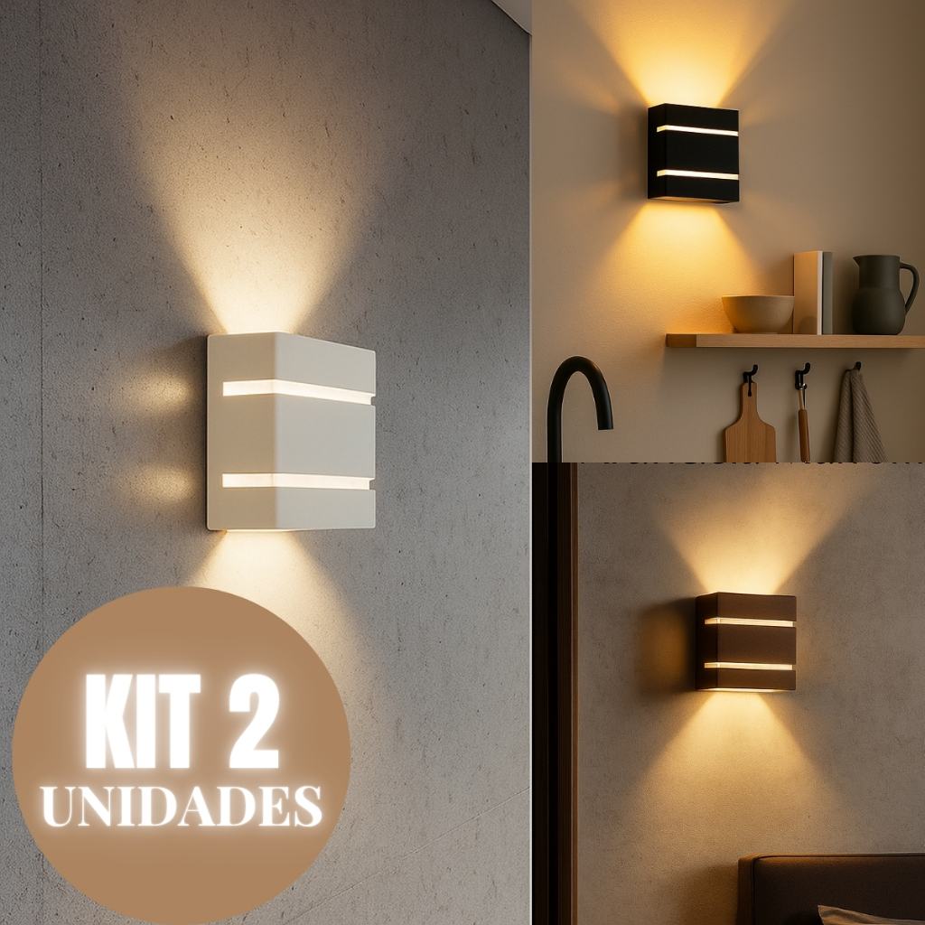 Arandela Slim 2 Focos: Ilumine com Estilo!