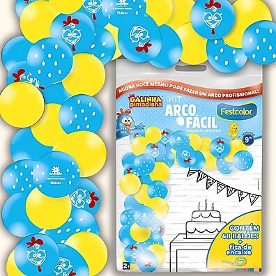 Arco de Balões Galinha Pintadinha: Festa Fácil!