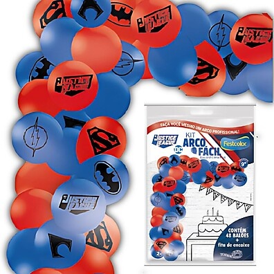 Arco de Balões Liga da Justiça: Decore Fácil!