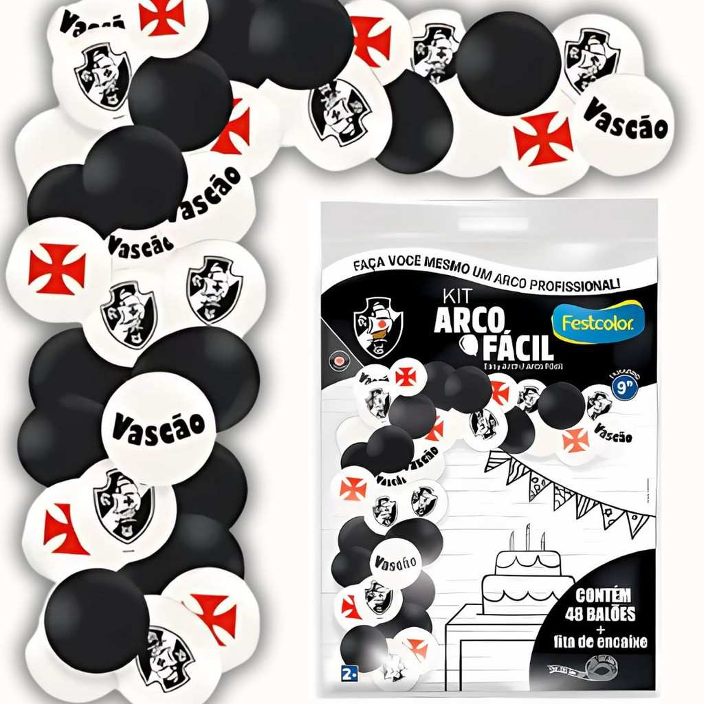 Arco de Balões Vasco: Decore Fácil!