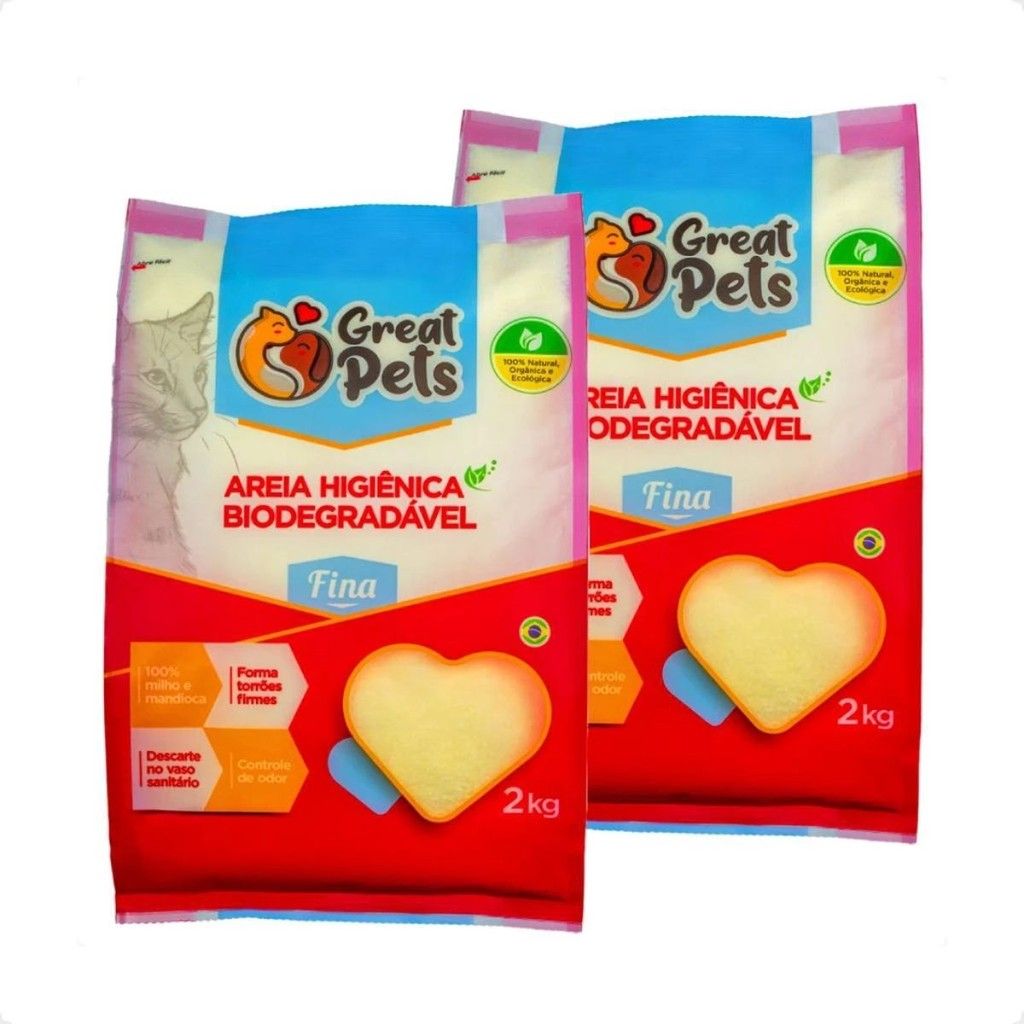 Areia Biodegradável Great Pets: Limpeza e Sustentabilidade