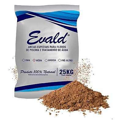 Areia Filtrante para Piscina: 25kg EVALD