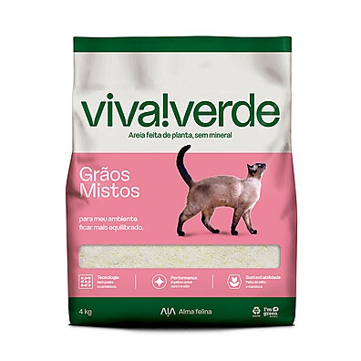Areia Higiênica Viva Verde 4kg: Biodegradável e Sem Cheiro