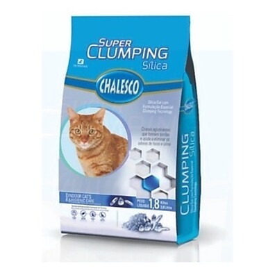 Areia Sanitária Sílica Super Clumping 1,8kg: Controle Total de Odores