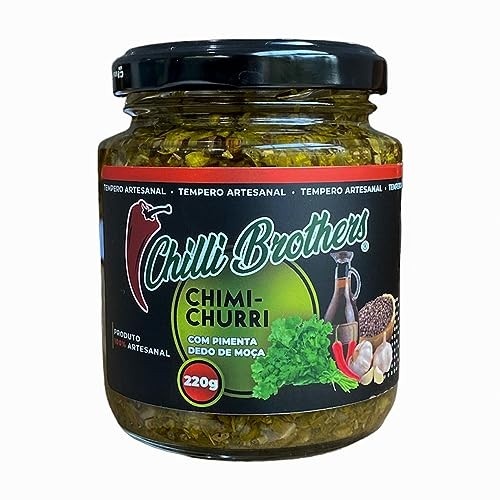 Chimichurri Artesanal (com pimenta) 220g Chilli Brothers Receita Argentina