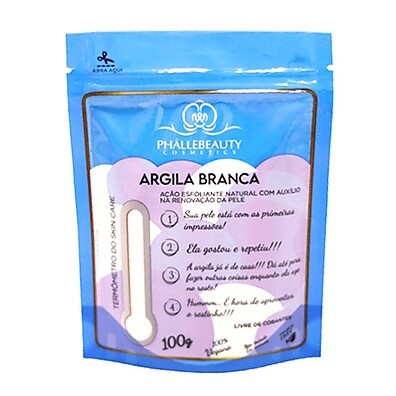 Argila em Pó Branca Phállebeauty 100g – Poder Natural para Pele
