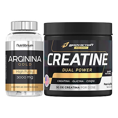 Arginina + Creatina: Performance e Energia!