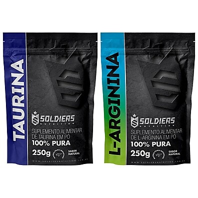 Arginina + Taurina: Kit Massa Muscular & Energia