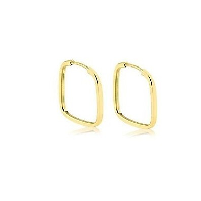 Argola de Ouro 18k Quadrada 1,5cm: Elegância Moderna