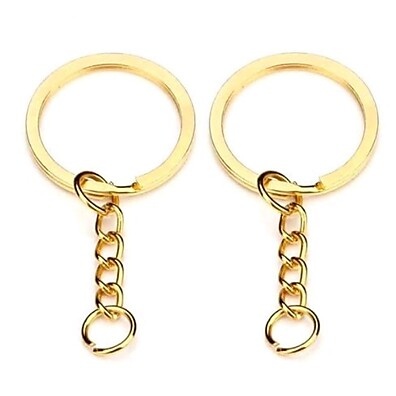 Argola Italiana Reforçada 25mm Dourada – 100 Pçs para Chaveiros e Decoração