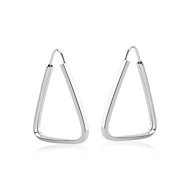 Argola Triângulo Prata 925: Elegância em 22mm