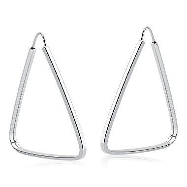 Argola Triângulo Prata 925: Elegância em 36mm