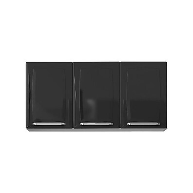 Armário Aéreo Cozinha 105cm Itatiaia Luce Preto
