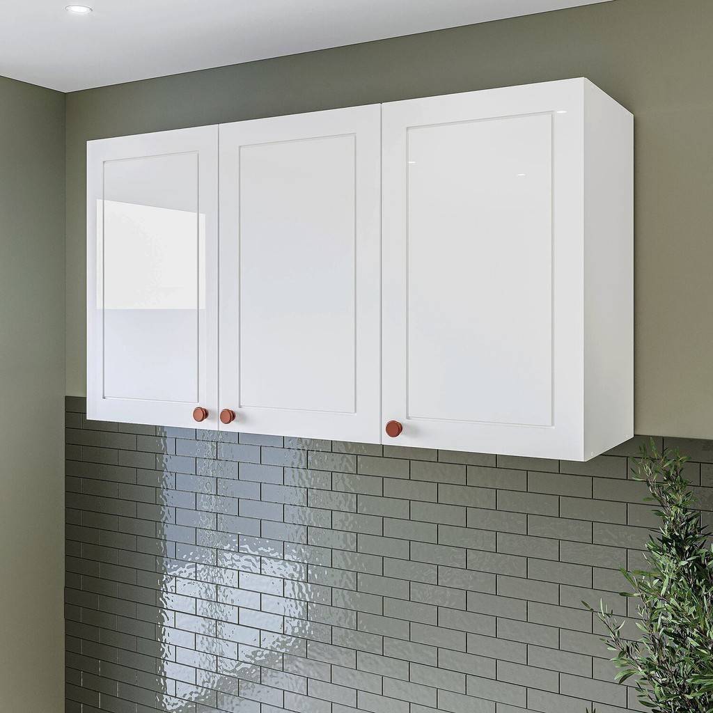 Armário Aéreo Cozinha 120cm Branco: Organize com Estilo!