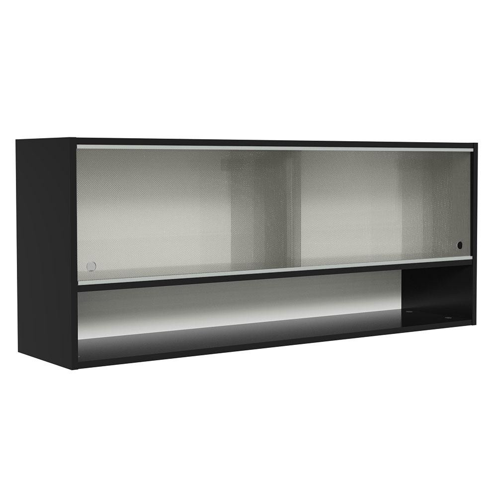 Armário Aéreo Cozinha 120cm Preto Reims Madesa