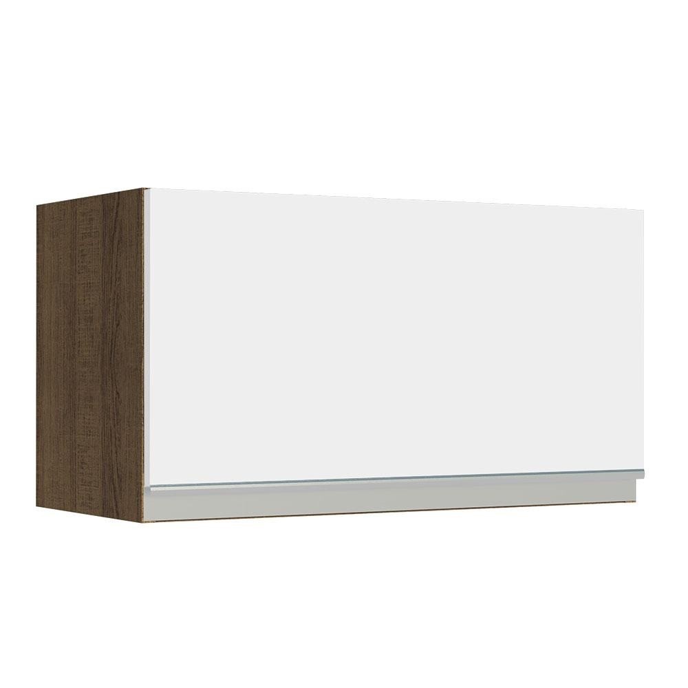 Armário Aéreo Cozinha 60cm: Rustic/Branco Glamy Madesa