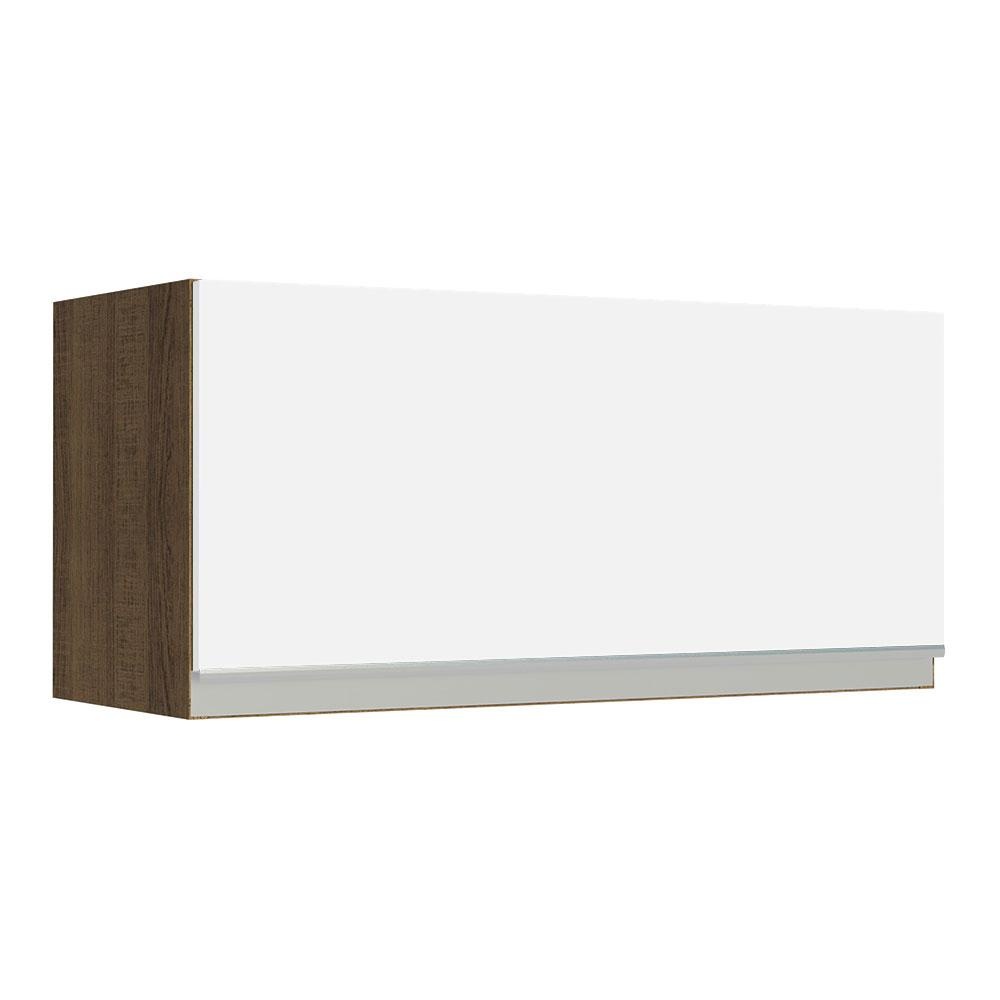 Armário Aéreo Cozinha 70cm: Rustic/Branco Glamy Madesa