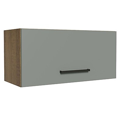 Armário Aéreo Cozinha 70cm: Rustic/Cinza Agata Madesa