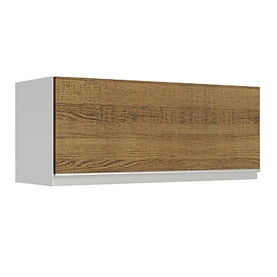 Armário Aéreo Cozinha 80cm – Branco/Rustic Glamy Madesa