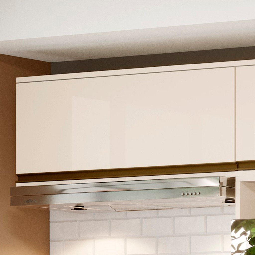 Armário Aéreo Cozinha 80cm Connect Off White - Henn