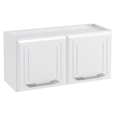 Armário Aéreo Cozinha Topázio: 2 Portas, Branco e Aço!